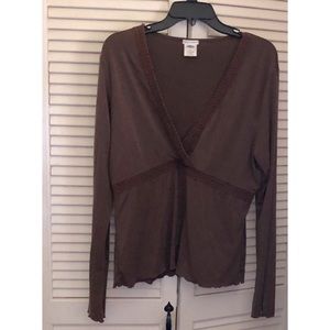 Vintage Y2K Old Navy Vintage Empire Waist V Neck Long Sleeve Bohemian Top XL
